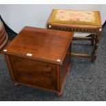 A 17th century style oak stool;