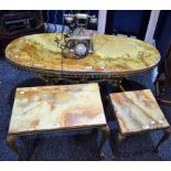 An onyx coffee table,