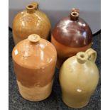 A large stoneware flagon, applied retailers mark, J Bradbury, Wine and Spirit Merchant, Buxton,