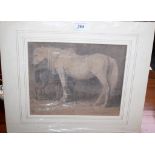 English School, 19th century, A Mare and her Foal, pencil, impressed monogram to bottom right,