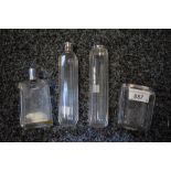 An Art Deco period silver mounted cologne bottle,