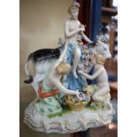 A Continental porcelain figure group,