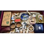 Boxes and Objects - a Victorian hand painted porcelain pheasant brooch, signed E.