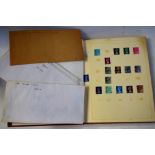 Stamps - GB sparse loose leaf album and 6 envelopes with 400 1st class and 2nd class stamps with no
