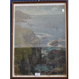 Hurst Balmford (19th/20th century) Coastal Scene signed, oil on canvas, 54.