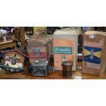 Boxes and Objects - a Bialaddin pressure lamp, boxed; another,