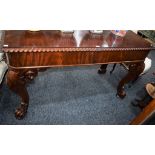 A 19th century mahogany serving or console table, possibly Irish,