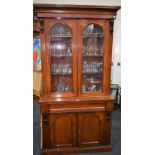 A late Victorian library bookcase,