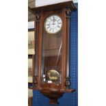 A Vienna regulator wall clock,
