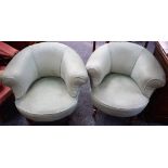 A pair of late Victorian club armchairs (2)