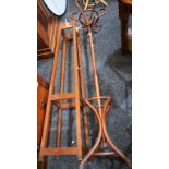 A bentwood coat stand,