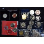 Coins - a collection of Island and British Dependencies commemorative coin issues,