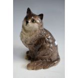 A large Royal Doulton seated Persian cat