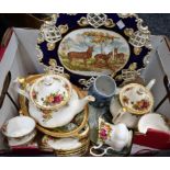 Ceramics - Royal Albert Old Country Roses tableware;