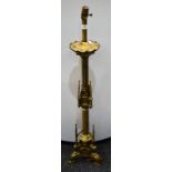 A substantial Gothic style architectural table lamp,