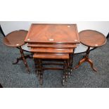 A George III style set of quartetto occasional tables, the largest 58.