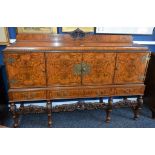 An unusual Anglo-Chinese Queen Anne inspired 'walnut' side cabinet,