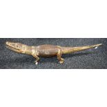 A 19th century taxidermy crocodile/alligator,