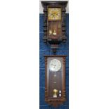 A Vienna wall clock, 65cm; a Vienna wall clock,