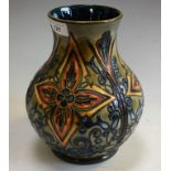 Ceramics - a large Moorcroft baluster vase, gothic design in muted tones, 1998,