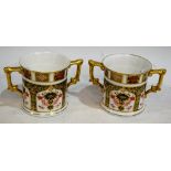 A Royal Crown Derby 1128 loving cup, first quality,