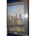 FBD May Venetian Scene signed, dated '95, watercolour, 47.