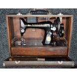 A Singer manual sewing machine,