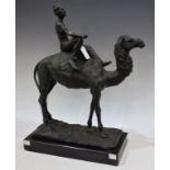 Paul Jouve, after, bronzed metal model, The Camel Ride,