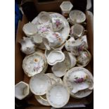 Ceramics - a Royal Crown Derby La Ronde pattern part tea set; a Posies oval serving plate;