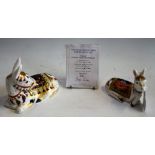 A Royal Crown Derby paperweight, Thistle Donkey, Govier's 2001 Annual paperweight,