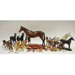 A Beswick model of a horse; a Royal Doulton,