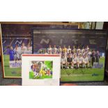 Football interest - two 1990s Leeds United Thistle Hotels signed team posters,