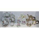 A Japanese egg shell tea service and misc.