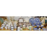Tea and dinner wares - Copeland Spode Italian part tea set for six comprising teacups,