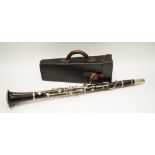 A C. Mahillon & Co, London clarinet in leather case.