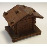 A Black Forest novelty inkwell, as a house, c.