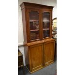 A late 19th/early 20th century library bookcase,