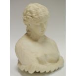 A Copeland Parian type bust, Clytie, c.