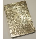 A silver card case,Chester 1902,