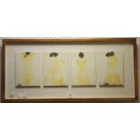 Japanese School (20th century) A set of four nude studies, prints,