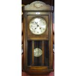 Early 20th century oak wall clock