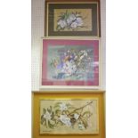 Chinese School (20th century) Still Life, Flowers indistinctly signed,