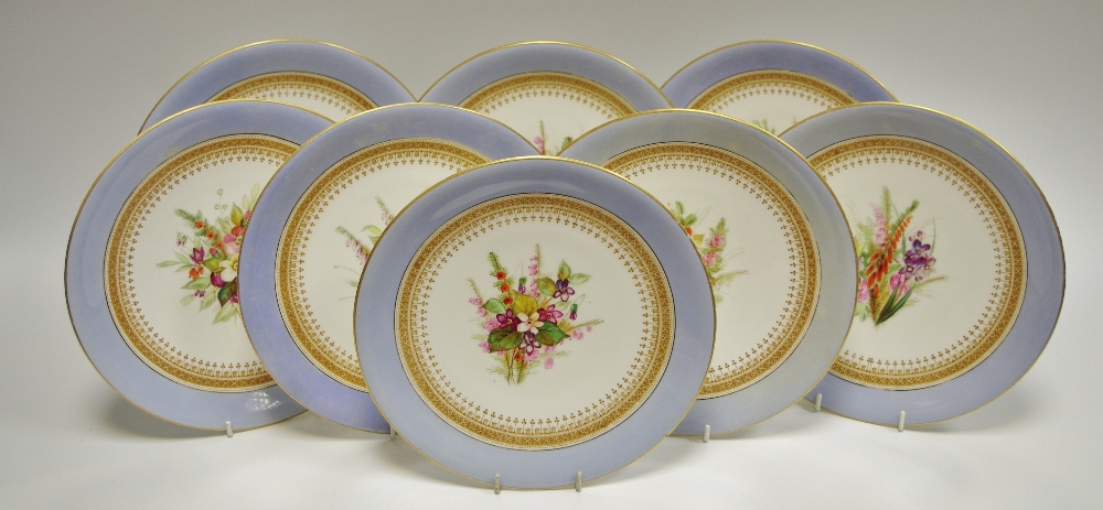 A set of eight Royal Worcester 9522 pattern plates,