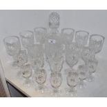 A set of six Royal Cristal Rock wine glasses,