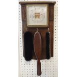 Boxes and Objects - an Art Deco carved oak hall aneroid barometer, silvered square scale,