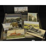 Postcards - early 20th century and later examples including Yorkshire destinations including