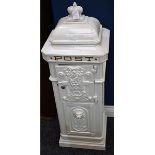 A contemporary reproduction painted cast metal 'post box',