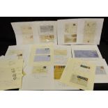 Great Britain - Postal History - Queen Victoria compound stampings dated 1874; George V postcards;