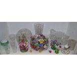 Ceramics and glass - Stuart crystal tumblers; other glass vases etc.