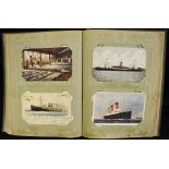 Postcards - Maritime - an Art Nouveau album containing R.M.